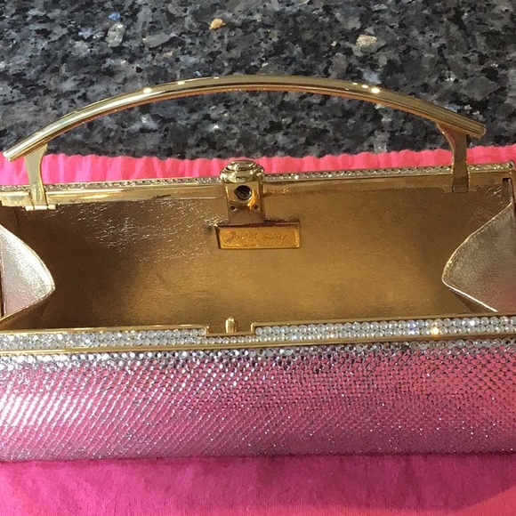 Beautiful Judith Lieber Clear Crystal-Gold Evening Purse(NWOT) - Picture 5 of 5